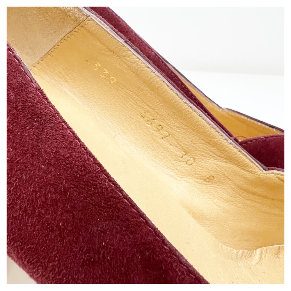 Walter Steiger Burgundy Suede Heels Size 10 - Picture 9 of 9